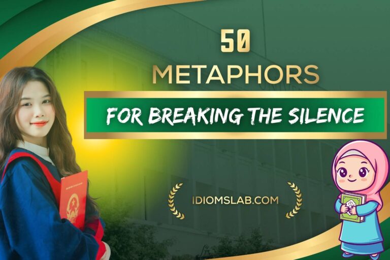 metaphors for breaking the silence